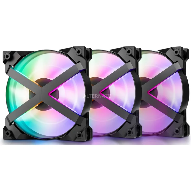 Deepcool MF120 GT 3in1 120x120x27 Gehäuselüfter, schwarz/transparent, 3er Pack