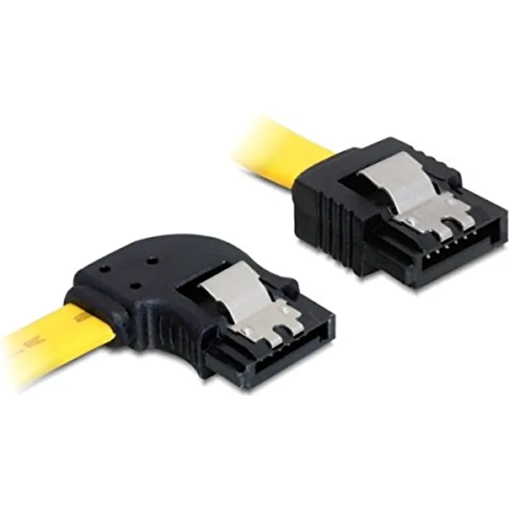 DeLOCK Cable SATA - SATA-Kabel - Serial ATA 150/300/600 - 7-poliges SATA - bis - 7-poliges SATA - 30cm - links abgewinkelter Anschluss, verriegelt (82824)