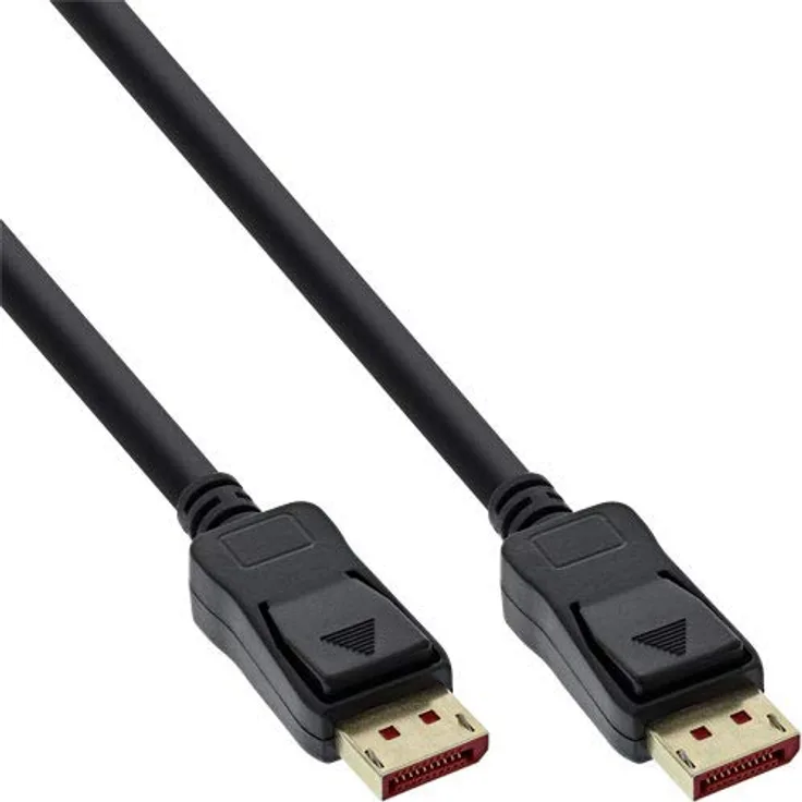 INLINE - DisplayPort-Kabel - DisplayPort (M) bis DisplayPort (M) - DisplayPort 1.4 - 3 m - 4K Unterstützung, 8K Unterstützung - Schwarz