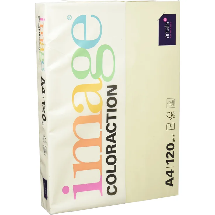 Image Coloraction - farbiges Kopierpapier Atoll-elfenbeinf. 120g-m² A4 - Paket zu 250 Blatt