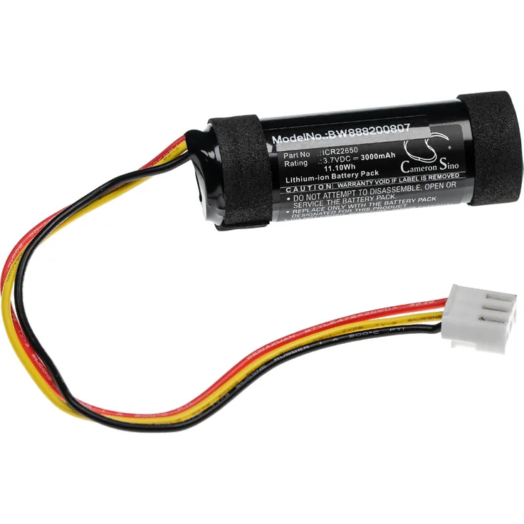 vhbw Akku Ersatz für Harman - Kardon ICR22650 für Lautsprecher Boxen Speaker (3000mAh, 3.7V, Li-Ion)
