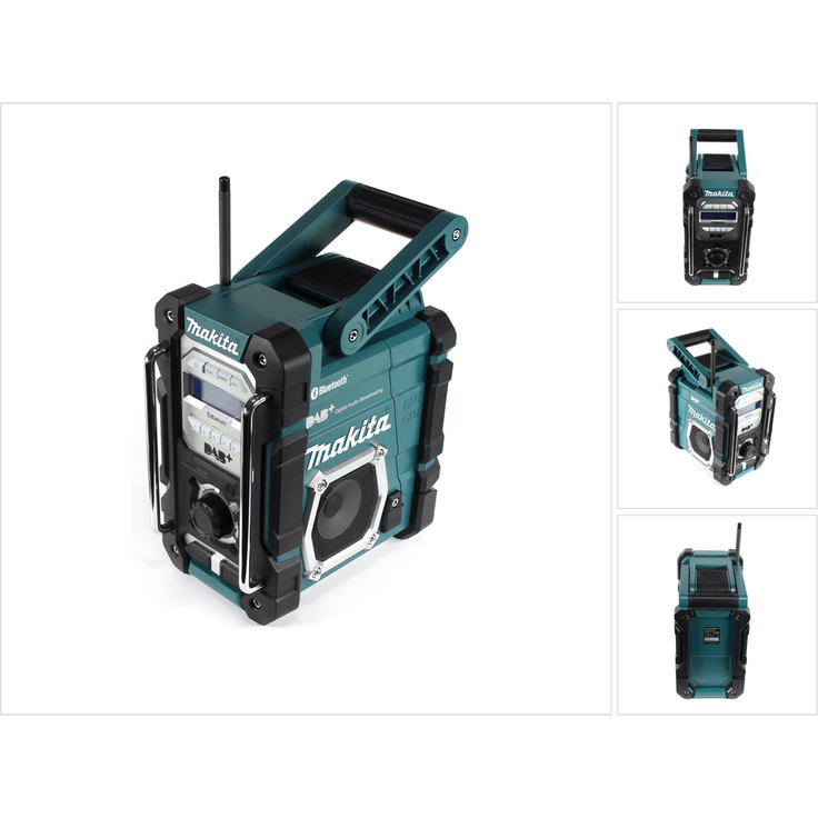 Makita DMR112 7,2V - 18V mit Bluetooth Baustellenradio mit Bluetooth, LCD-Display, geeignet für Outdoor, spritzwassergeschützt, blau – Bild 3