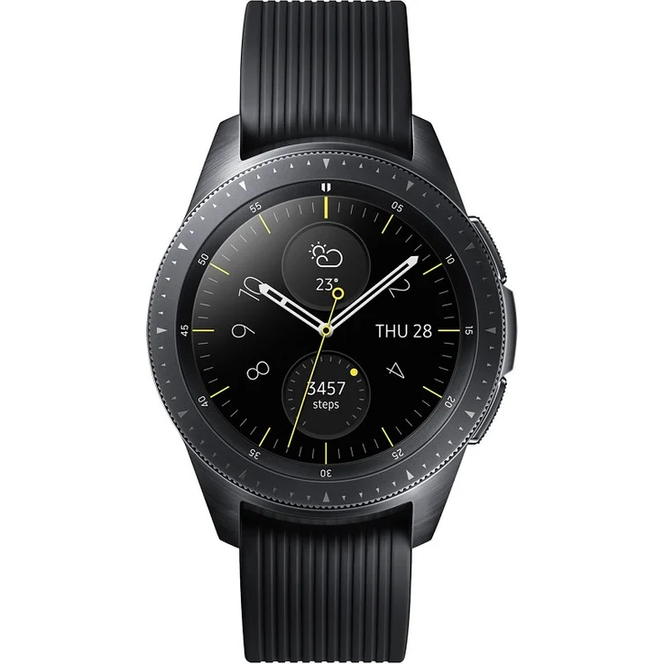 Samsung Galaxy Watch Smartwatch GPS, Unisex, 42mm, Edelstahlgehäuse, Schwarz – Bild 6