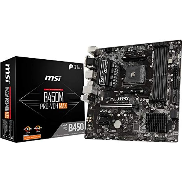 MSI B450M PRO-VDH Max - mini ATX, AMD B450, Sockel AM4, Dual-channel DDR4-SDRAM (B450M PRO-VDH MAX) – Bild 1