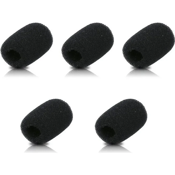 kwmobile Mikrofon, Windschutz Set - 5 x Headset Mikro Schutz 2x3,2 cm aus Schaumstoff