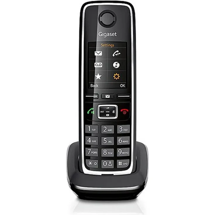 Gigaset C530HX Telefon - Schnurlostelefon - Mobilteil - mit großem TFT-Farbdisplay - für DECT - CATiq Router - mit Freisprechfunktion, Schwarz