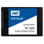 WD Blue 500GB interne SSD Festplatte SATA 6 Gbit-s 2,5 Zoll (7mm). Optimiert für Multitasking und ressourcenintensive Anwendungen. WDS500G1B0A