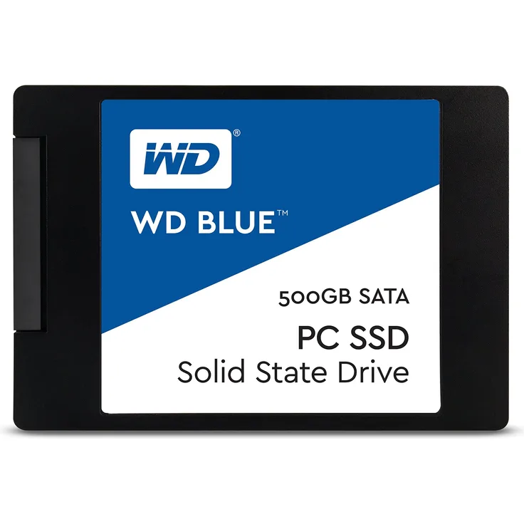 WD Blue 500GB interne SSD Festplatte SATA 6 Gbit-s 2,5 Zoll (7mm). Optimiert für Multitasking und ressourcenintensive Anwendungen. WDS500G1B0A