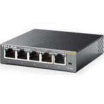 TP-Link TL-SG105E 5-Ports Gigabit Easy Smart Managed Netzwerk Switch (5 Gigabit-RJ45-Ports, Metallgehäuse, optimiert Datenverkehr, IGMP-Snooping, zentrales Management, energieeffizient) schwarz metallic