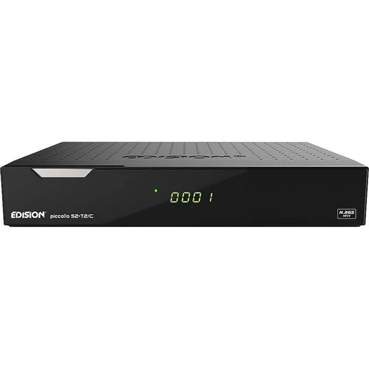 Edision PICCOLLO S2+T2/C Combo Receiver H.265-HEVC DVB-S2, DVB-T2, DVB-C, CI Full HD USB schwarz – Bild 1