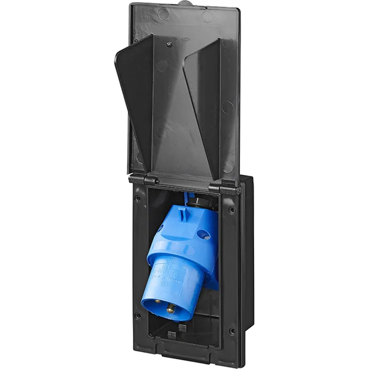 Aussensteckdose CEE Steckdose Spritzwasser Schutz 16A Stecker 3 polig 220-240V