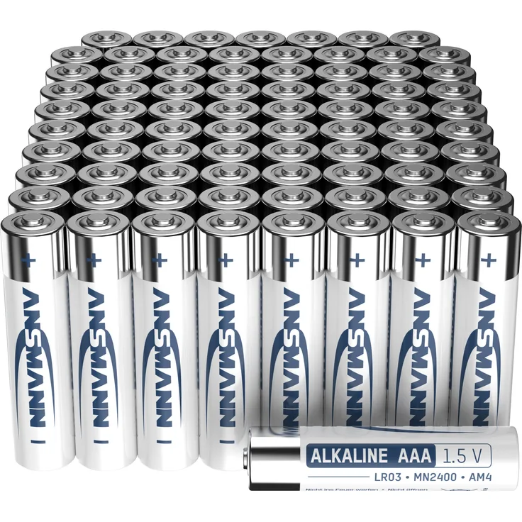 ANSMANN Batterien AAA Alkaline Größe LR03 - (80 Stück Vorratspack)