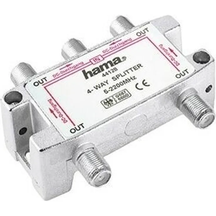 Hama SAT Distributor, 4 Way, Fully Shielded (Silber)