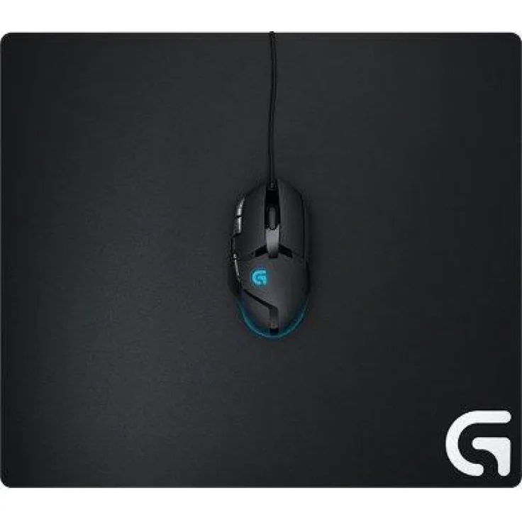 Logitech G640 Gaming Mauspad aus Stoff, 460x400 mm, 3mm flaches Profil, Geringe Oberflächenreibung, Gleichmäßige Oberflächenstruktur, Gummiunterlage, Zusammenrollbar