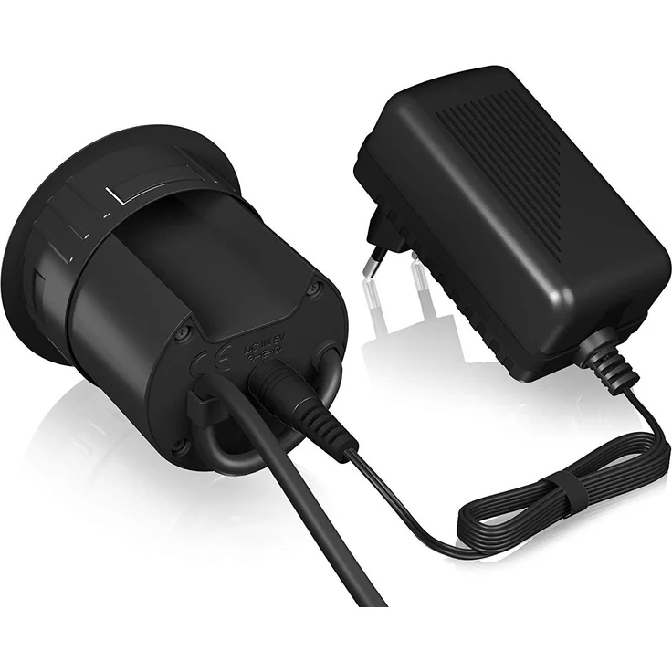 ICY BOX USB Tisch Hub zum Einbau, 60 mm, USB 3.0 Hub, USB-C, Ladefunktion, Kartenleser, Display mit Netzteil – Bild 4