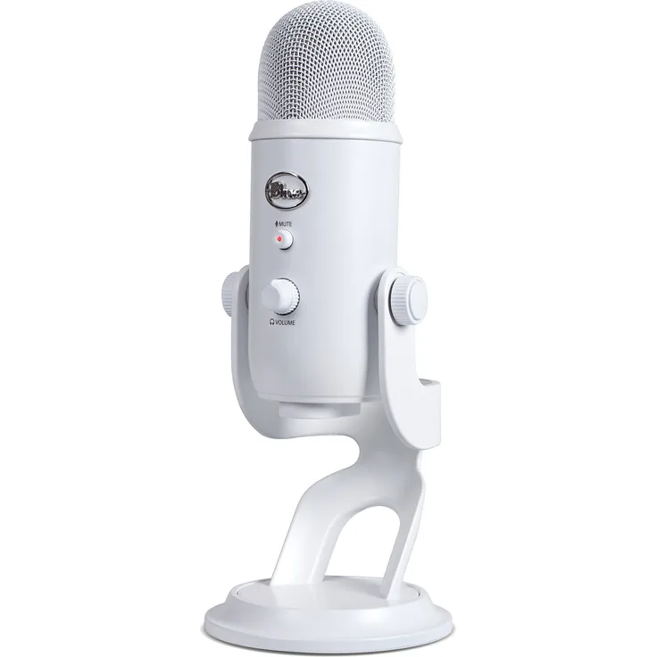 Blue Yeti USB-Mikrofon für Aufnahme und Streaming auf PC und Mac, verstellbares Stativ, Plug und Play - Weiß