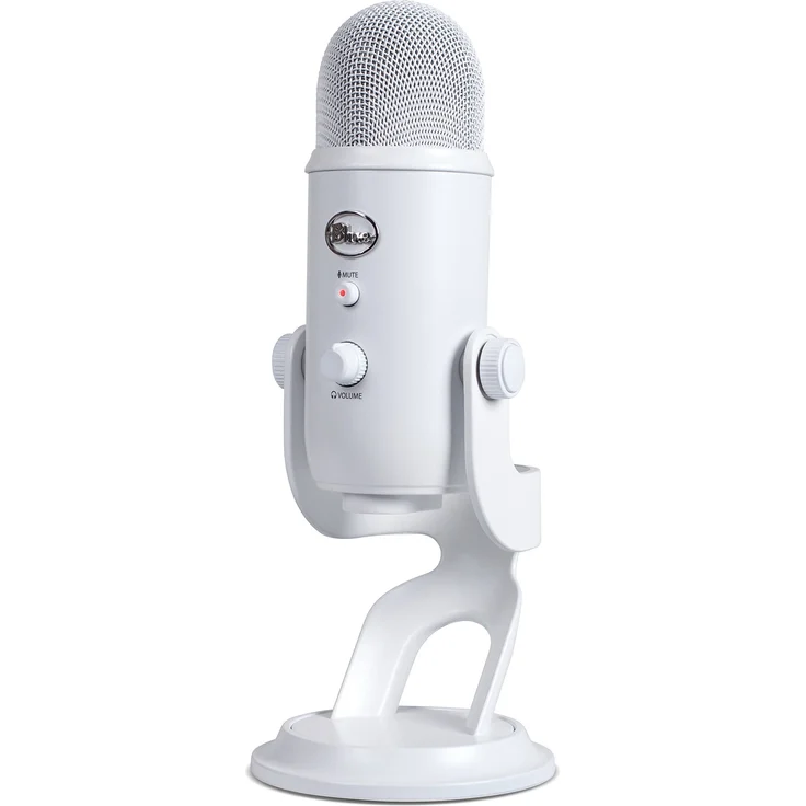 Blue Yeti USB-Mikrofon für Aufnahme und Streaming auf PC und Mac, verstellbares Stativ, Plug und Play - Weiß – Bild 1