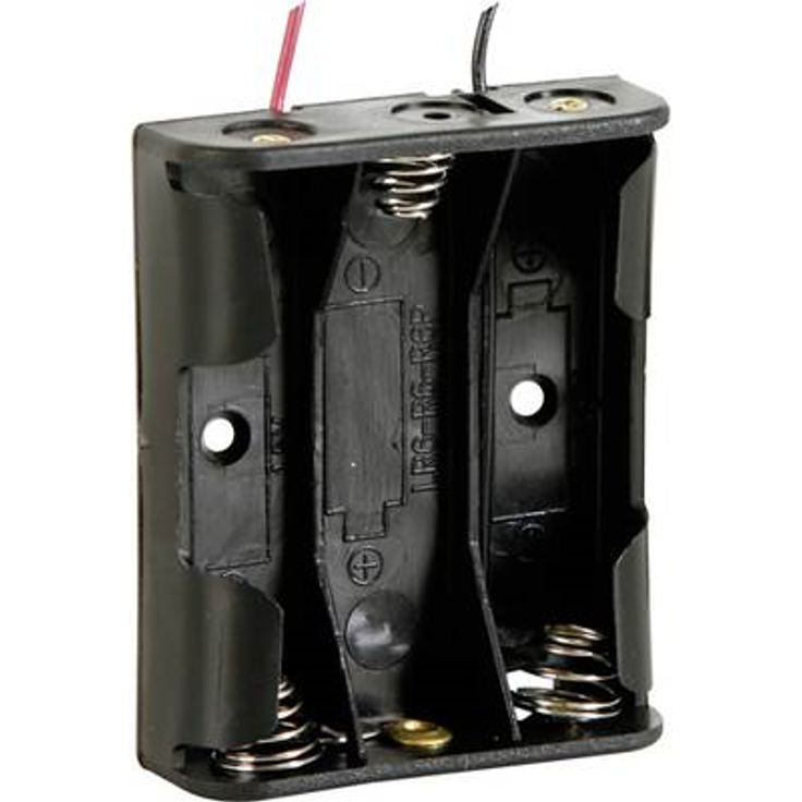 Velleman BH331A Batteriehalter 3x Mignon (AA) Kabel (L x B x H) 58 x 48 x 17 mm (BH331A)