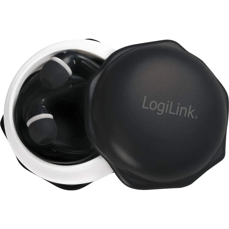 LogiLink Stereo In-Ear Kopfhörer, mit Mikrofon, Noise Cancelling, schwarz, weiß – Bild 3