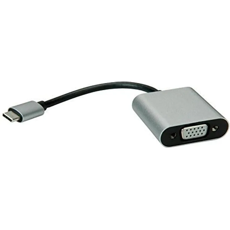 Value 12993200 Display Adapter, USB Typ C auf VGA Schwarz