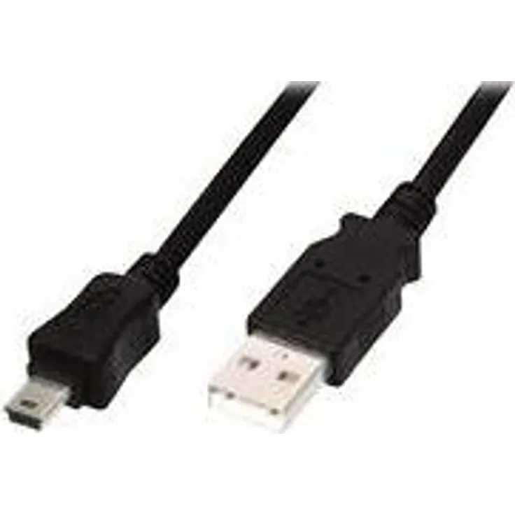 DIGITUS USB 2.0 Anschluss-Kabel - 3m - Verbindungs-Kabel von USB A auf mini USB B (5-Pin) - High-Speed 480 MBit-s