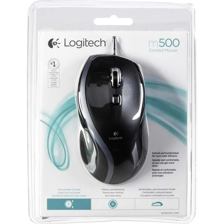 Logitech M500 Corded Mouse Refresh (910-003725) – Bild 3