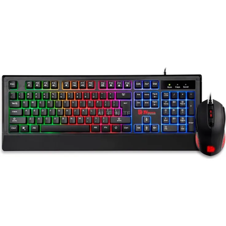 Tt eSPORTS Challenger Combo RGB - Tastatur-und-Maus-Set - backlit - USB - Deutsch QWERTZ - Schwarz (CM-CHC-WLXXPL-GR)