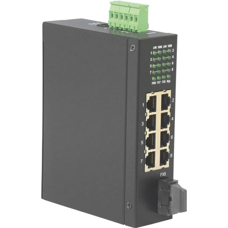ROLINE 21131152 Industrie Switch 7X RJ-45, 1x SC, unmanaged
