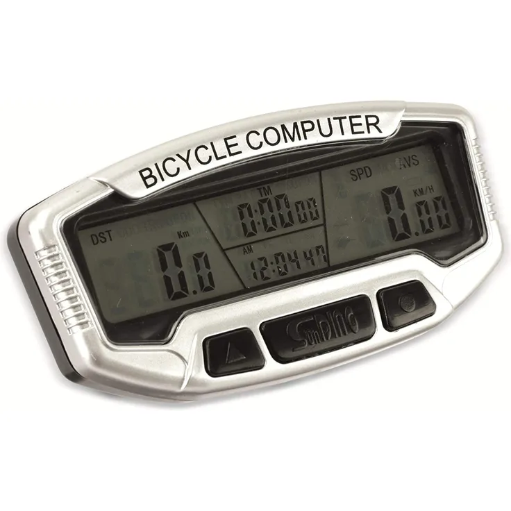 Fahrradtachometer 27 Funktionen Kilometerzähler Fahrradcomputer Fahrrad, silber