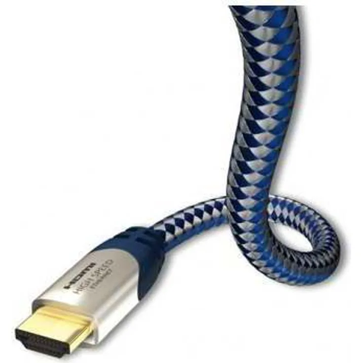 inakustik ? 0042308 ? Premium Standard HDMI Kabel mit Ethernet | Für die Übertragung von Ultra HD Signalen | 8m in Blau | 2160p - 4K 25-30Hz - Audio Return Channel - HD-Audio