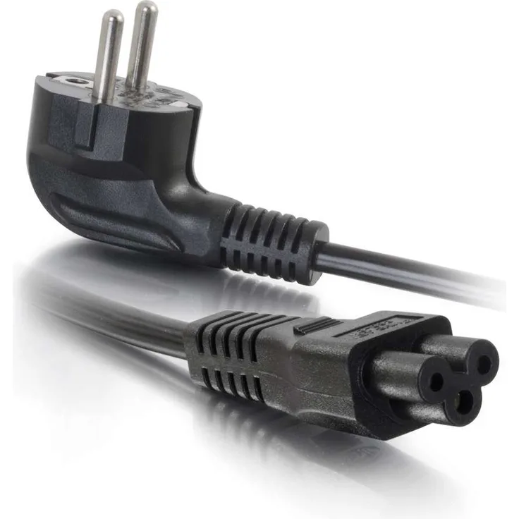 C2G 80607 - Stromkabel (2 m, Male Connector-Male Connector, E7-7, C5-Koppler, 250 V, Schwarz)