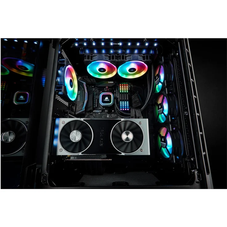 Corsair Crystal Series 680X RGB Hohem Luftdurchsatz Gehärtetem Glas ATX Smart Gaming Gehäuse, RGB LED, Schwarz – Bild 3