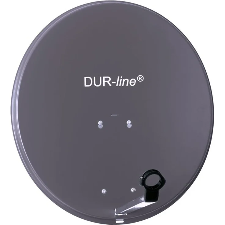 DUR-Line MDA 60cm Anthrazit - Aluminium Satellitenschüssel mit LNB Feedhalterung - Sat Antenne Spiegel Anlage [Digital, Camping, Astra 19,2Grad, DVB-S/S2, Full HD, 4K, 3D] – Bild 1