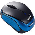 GENIUS Micro Traveler 9000R Blue V2 2,4 GHz optische Funkmaus 1200 DPI mit 3 Tasten Scrollrad und Microdongle -240 mAh Li-Polymer