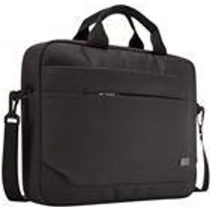 Case Logic Advantage Attaché 14 Zoll Laptoptasche mit Einschubtasche für Tablet und Vorderfach für Kleingeräte Schwarz