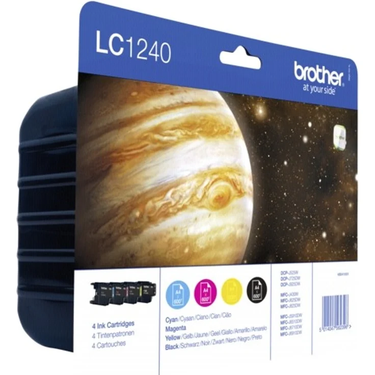 Brother LC1240VALBPDR Tintenpatronen Original Kombi-Pack, 1 Set, schwarz, cyan, magenta, gelb – Bild 1