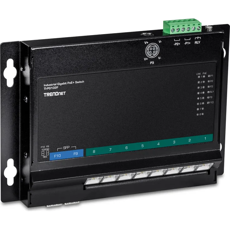 TRENDnet Industrie Switch 10Port Gbit Unman PoE+ FA Metal