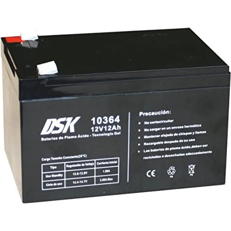 DSK 10364 – Akku Blei-Gel 12 V 12 Ah, schwarz