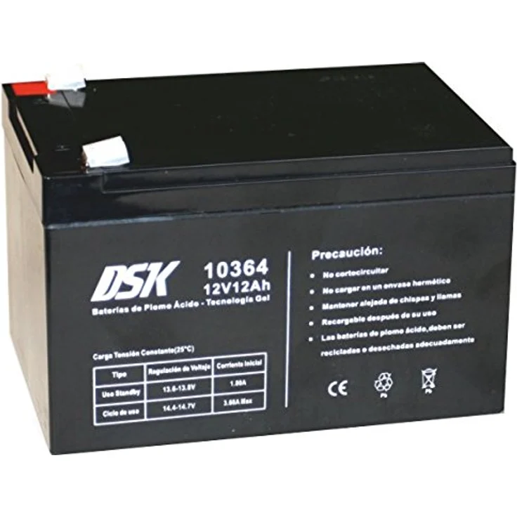DSK 10364 – Akku Blei-Gel 12 V 12 Ah, schwarz – Bild 1