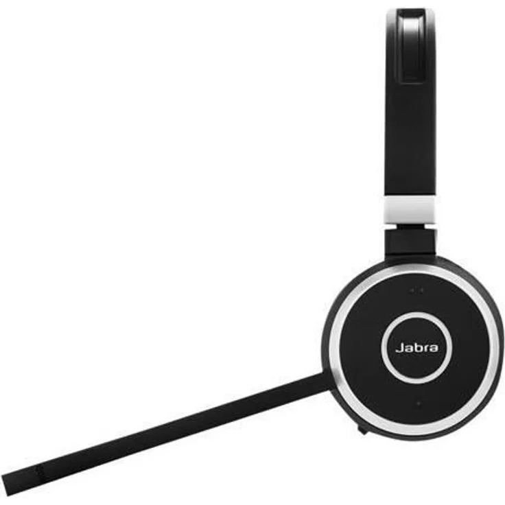 Jabra Evolve 65 MS Stereo Wireless-Bluetooth-Headset für PC-Smartphone-Tablet, telefonieren und Musik hören, Skype for Business zertifiziert, inkl. Ladestation – Bild 1