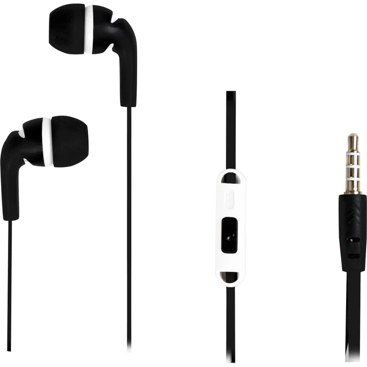 LogiLink Stereo In-Ear Kopfhörer, mit Mikrofon, Noise Cancelling, schwarz, weiß – Bild 4