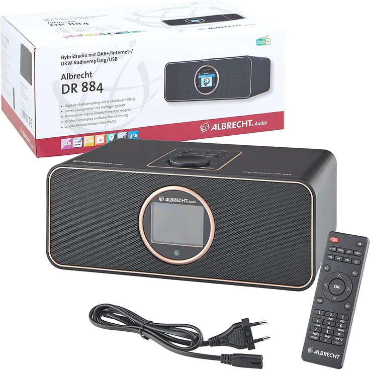 Albrecht DR 884, Hybridradio mit Internetradio, DAB+ und UKW, schwarz – Bild 5