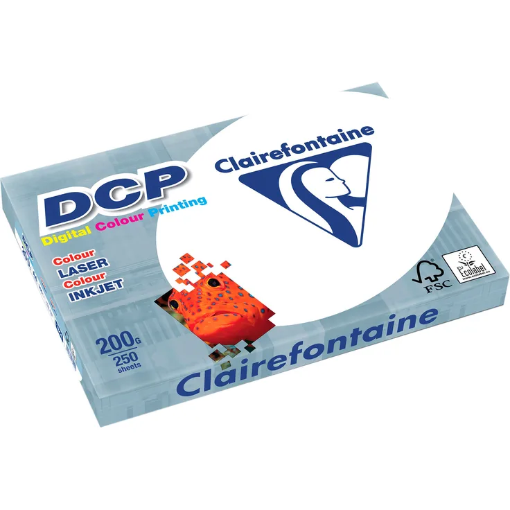 Clairefontaine 1807C Kopierpapier, A4, 250 Blatt, 200 g-m² Hochweiß