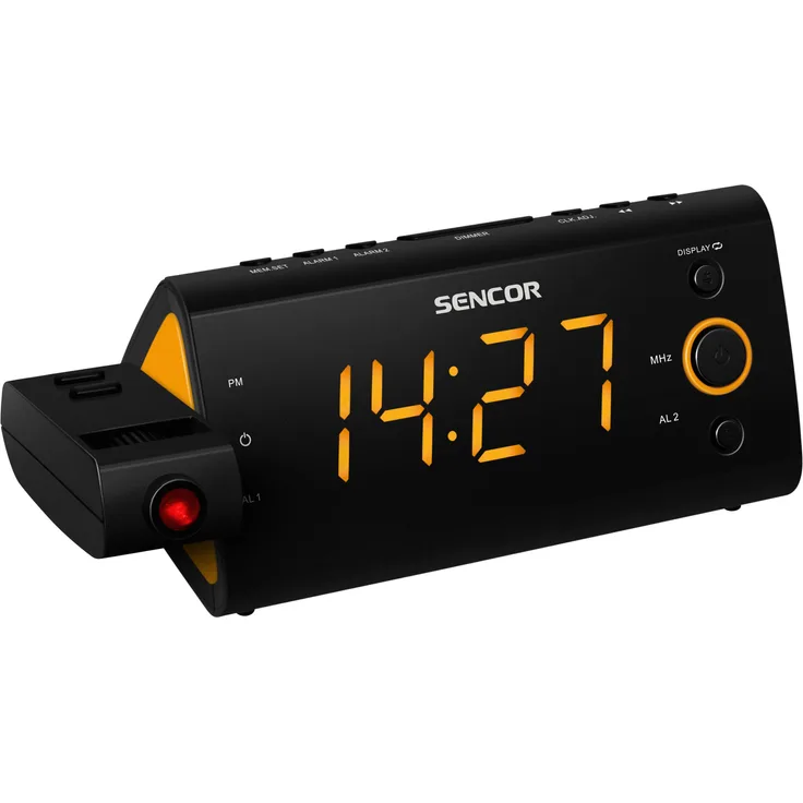 Sencor SRC330 Radiowecker Uhrenradio Wecker Radio Alarm (Orange)