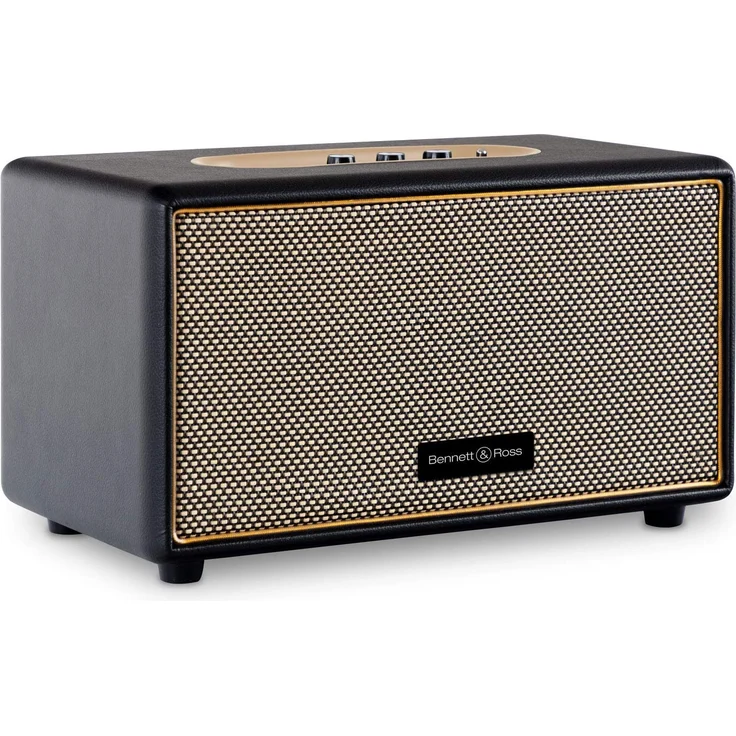 Bennett & Ross BB-860BK Blackmore Retro Bluetooth Lautsprecher in Lederoptik schwarz – Bild 1