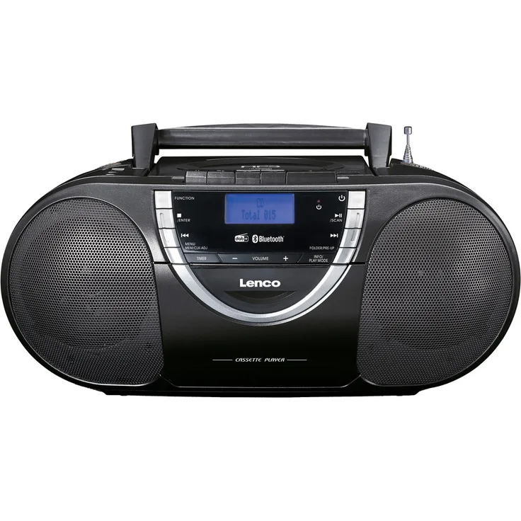 Lenco SCD-6800 portable CD Player MP3 Kassette FM Radio DAB+ schwarz