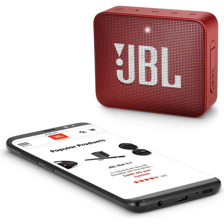 JBL GO 2 Mini Bluetooth-Lautsprecher mit Mikrofon, wasserdicht, Rot – Bild 5