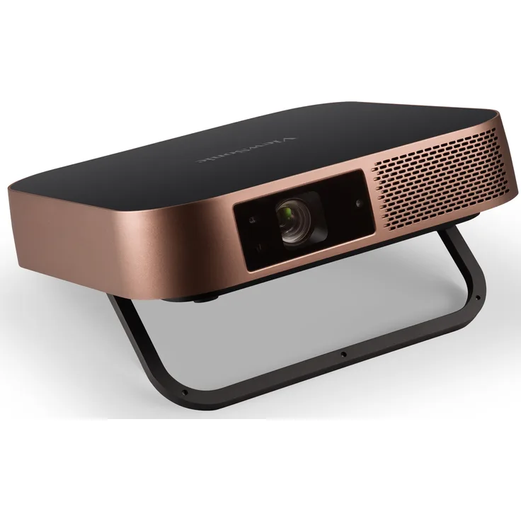 Viewsonic M2 Mini-Beamer, DLP, Full HD (1920 x 1080), Kontrast 100000:1, 500 ANSI-Lumen, Bildverhältnis 16:9, Bluetooth, WLAN, silber/blau