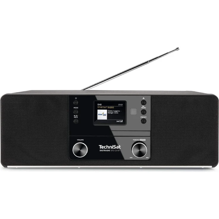 TechniSat DigitRadio 370 CD BT CD-Radio mit Bluetooth, TFT-Display, Wecker, schwarz – Bild 1