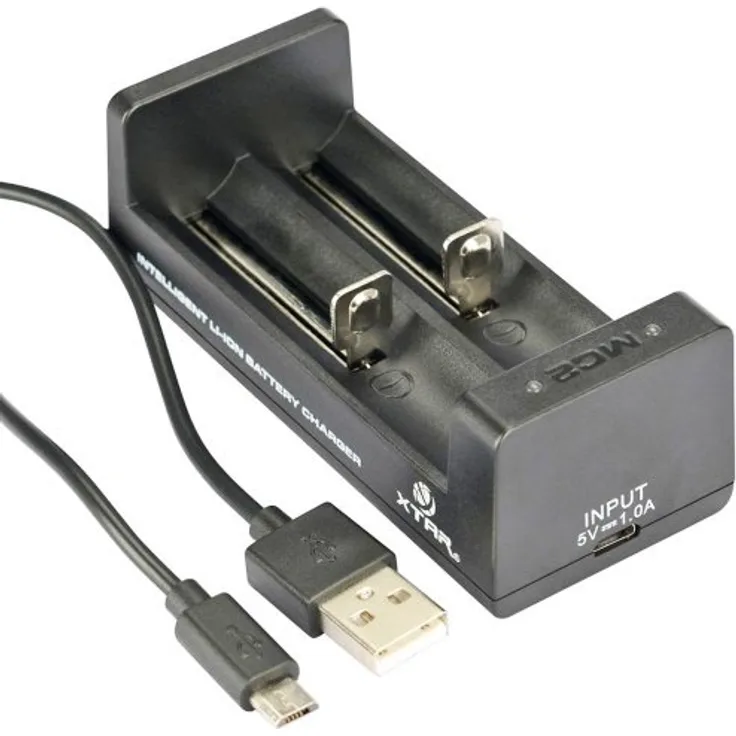 Xtar MC2 Plus 2-Fach Ladegerät mit maximal 1A Ladestrom passend für 10440,14500,